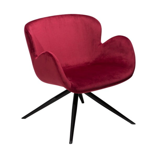 Tumši sarkans krēsls DAN-FORM Denmark Gaia Lounge Velvet