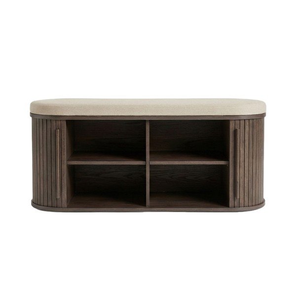 Tumša dabīga toņa polsterēts sols Meta – Unique Furniture-image-1