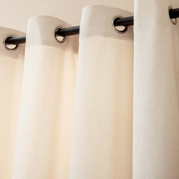 Krēmkrāsas buklē aizkars 140x260 cm Winona – douceur d'intérieur-image-2