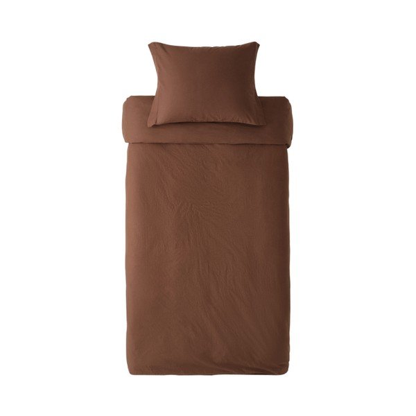 Brūna vienguļamā gultas veļa no organiskās kokvilnas  150x200 cm Juliette – Ellos Home