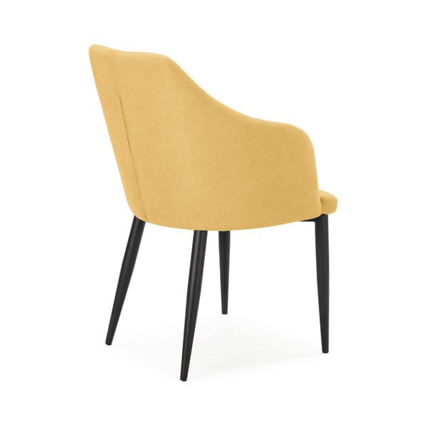 Dzelteni polsterēti ēdamistabas krēsli (2 gab.) Nadi – Marckeric-image-4