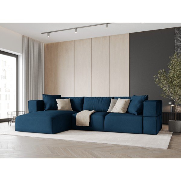 Zils stūra dīvāns (ar kreiso stūri) Esther – Milo Casa-image-1