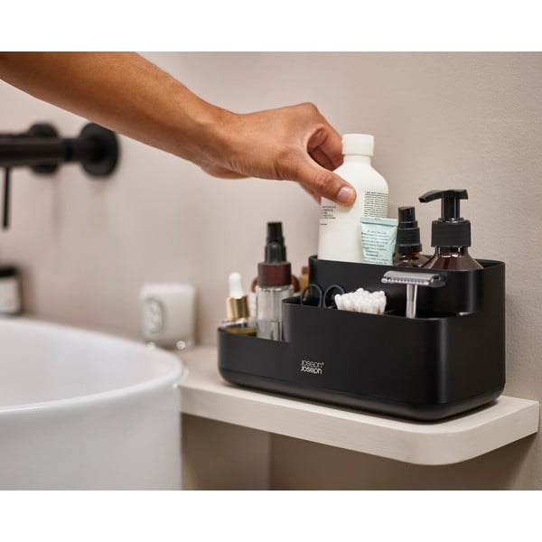 Melns plastmasas vannas istabas organizators EasyStore – Joseph Joseph-image-1