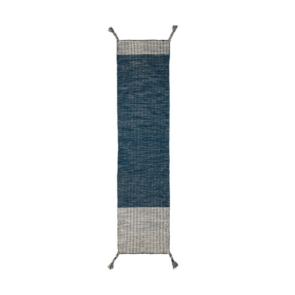 Zils vilnas paklājs Flair Rugs Anu, 60 x 200 cm