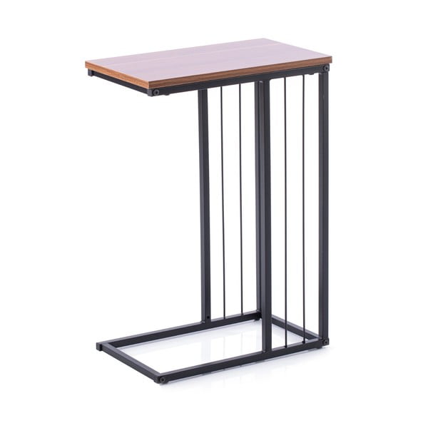 Sānu galdiņš ar valrieksta koka imitācijas galda virsmu 25x45 cm Flurta – Homede