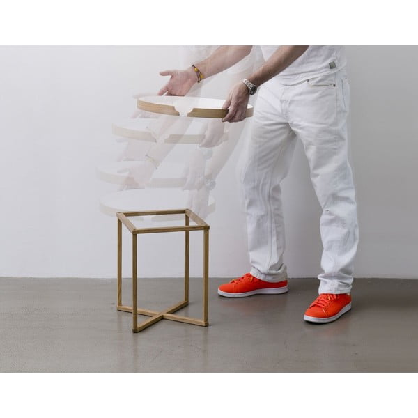 Ozolkoka sānu galdiņš ar noņemamu virsmu Wireworks Damieh, 45x45 cm-image-1