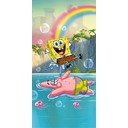 Kokvilnas bērnu dvielis 70x140 cm Sponge Bob "Tropical Duo" – Jerry Fabrics