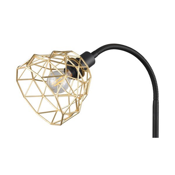 Melna/zelta krāsas stāvlampa ar metāla abažūru (augstums 180 cm) Haval – Reality-image-4