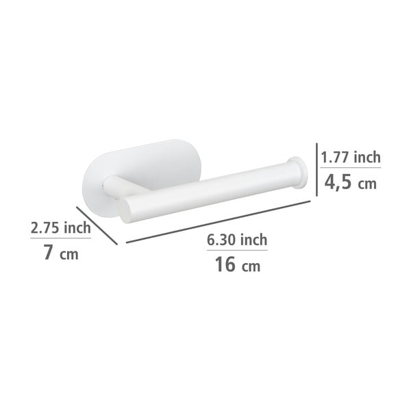 Balts nerūsējošā tērauda pašlīmējošs tualetes papīra turētājs Orea – Wenko-image-4
