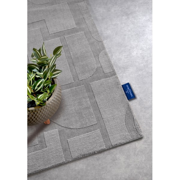 Pelēks ar rokām darināts vilnas celiņa paklājs 80x250 cm Alexis – Villeroy&Boch-image-2