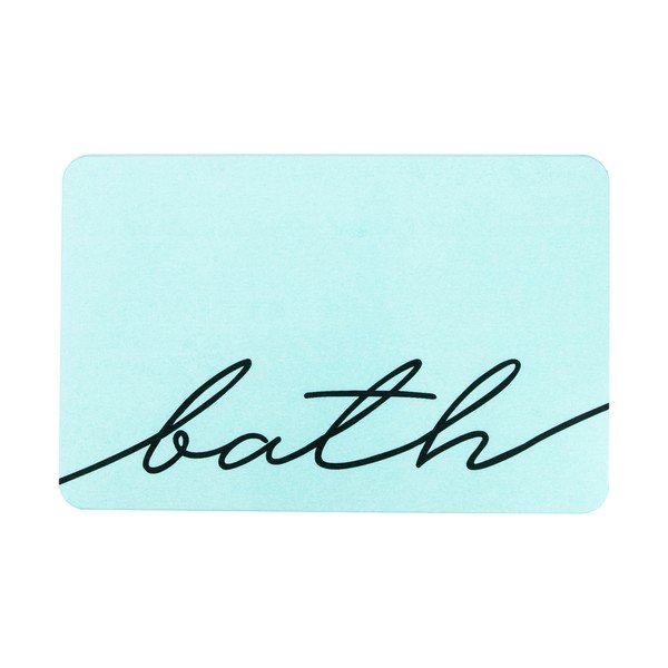 Gaiši zils vannas istabas paklājs 39x60 cm Bath – Artsy Doormats