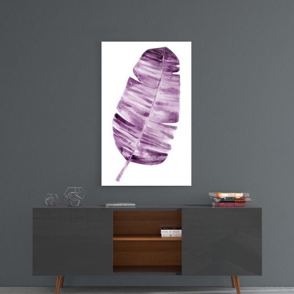 Stikla glezna Insigne Lila Leaf, 46 x 72 cm-image-1