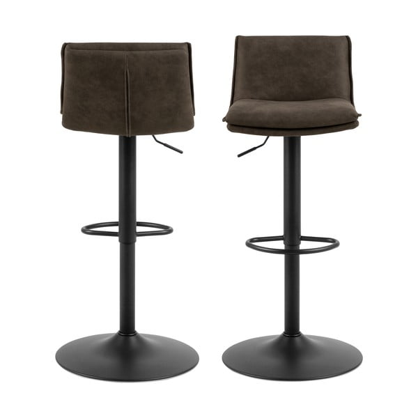 Tumši brūni bāra krēsli (2 gab.) 107 cm Flynn – Actona-image-2