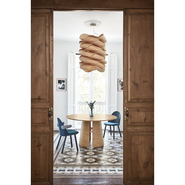 Dabīga toņa apaļš ēdamgalds ar ozolkoka imitāciju ø 137 cm Cep – Teulat-image-1