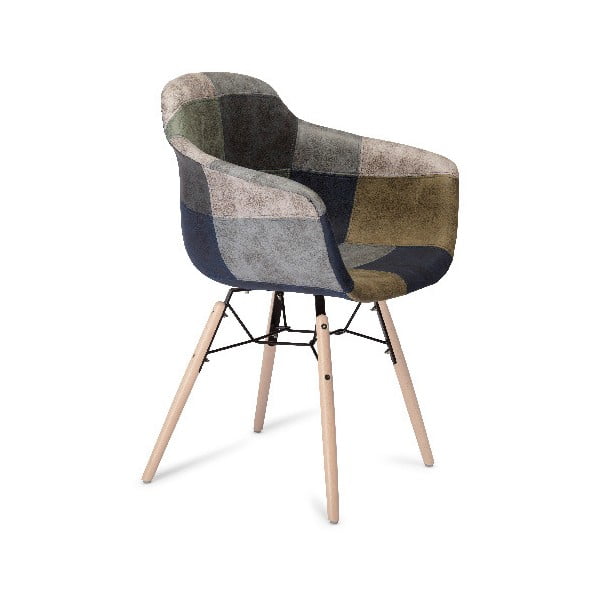 Pelēks pusdienu krēsls ar dižskābarža kājām Furnhouse Flame Patch-image-2