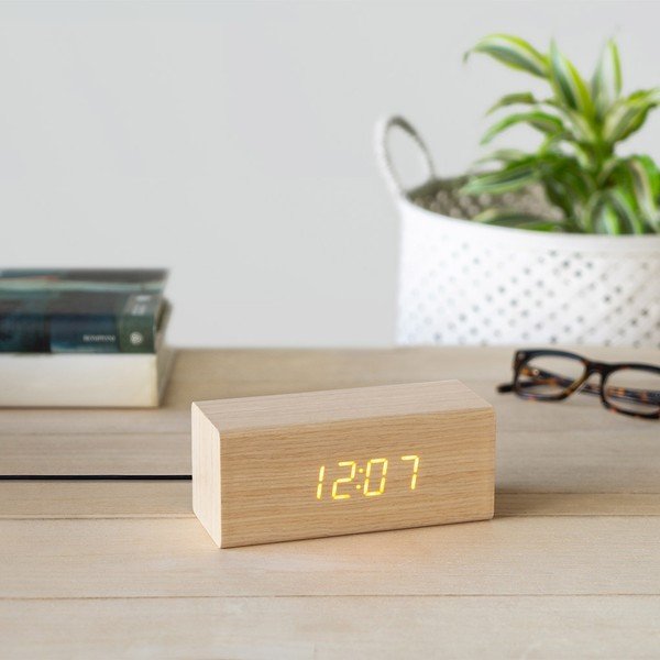 Digitāls/galda modinātājpulkstenis Timber – Balvi-image-1