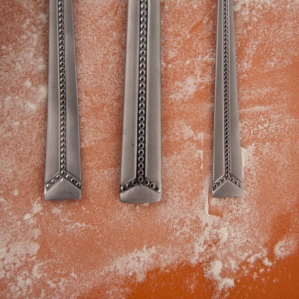 Sudraba krāsas nerūsējošā tērauda galda piederumi (24 gab.) Bright – Orion-image-3