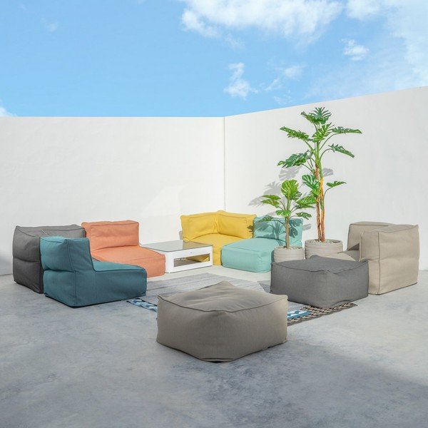 Piparmētru zaļš modulārais dārza dīvāns (ar maināmu stūri) Gissele – LDK Garden-image-1