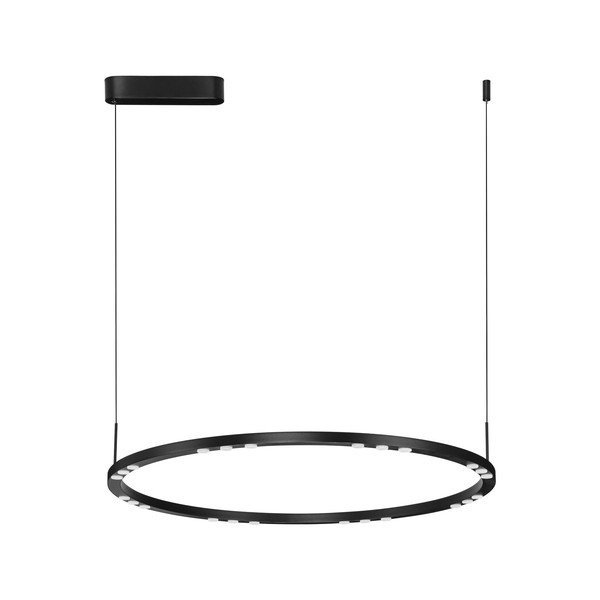 Matēti melna alumīnija LED piekaramā lampa ar regulējamu spilgtumu ø 80 cm Lunette – Nova Luce