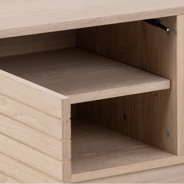 Dabīga toņa TV galdiņš ar ozolkoka imitāciju 160x50 cm Linley – Actona-image-1