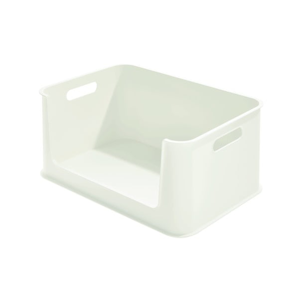 Balta uzglabāšanas kaste iDesign Eco Open, 43 x 30,2 cm
