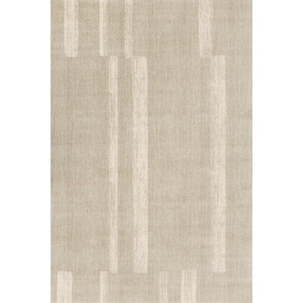 Pelēkbēšs vilnas paklājs 133x190 cm Agnus Brush Lines – Agnella