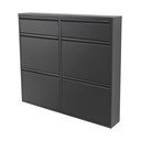 Melns metāla atverams apavu plaukts 98x86x15 cm Billy – Spinder Design