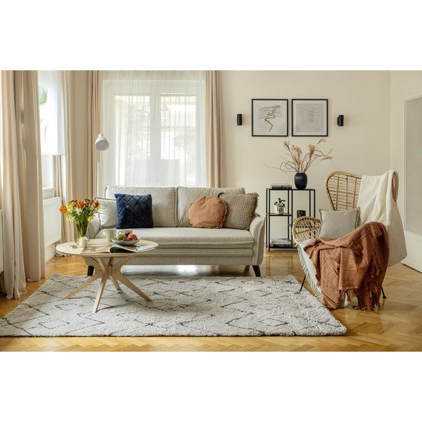 Krēmkrāsas salokāms dīvāns 225 cm Charming Charlie – Miuform-image-3