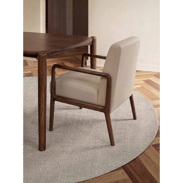 Krēmkrāsas ar rokām darināts vilnas apaļš paklājs ø 160 cm Greenwich – Ted Baker-image-1