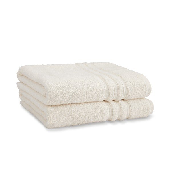 Krēmkrāsas frotē kokvilnas dvieļi (2 gab.) 90x140 cm Zero Twist – Catherine Lansfield