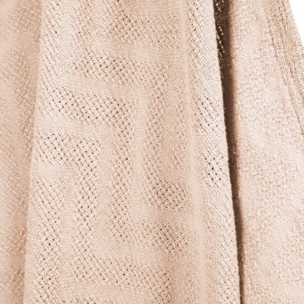 Bēša kokvilnas adīta bērnu sega 80x80 cm Frosty Almond – Roba-image-2