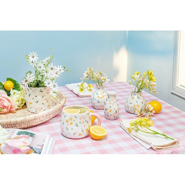 Akmensmasas puķu poda apvalks ø 11 cm Ditsy Floral – Sass & Belle-image-2