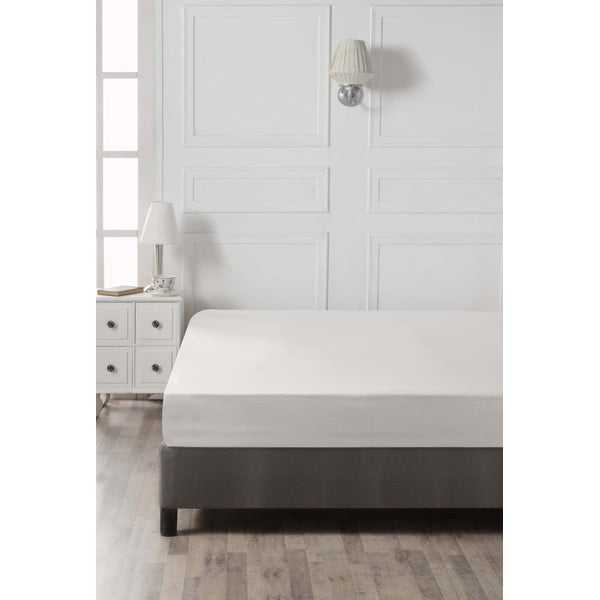 Balts kokvilnas palags ar gumiju 140x200 cm – Mijolnir-image-2