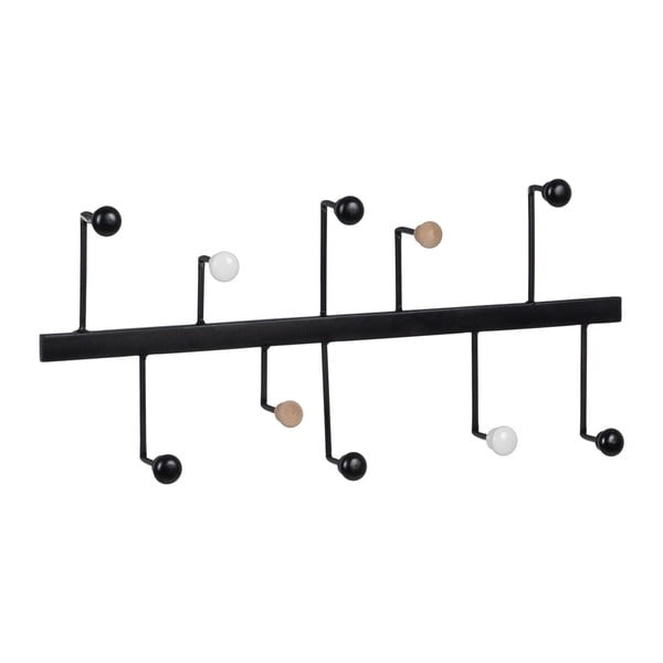 Melns metāla sienas pakaramais – Ixia-image-1