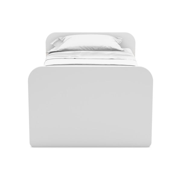 Balta izvelkama bērnu gulta ar priedes koka imitāciju ar veļas kasti ar redelēm 90x200 cm Esteban – Marckeric-image-1