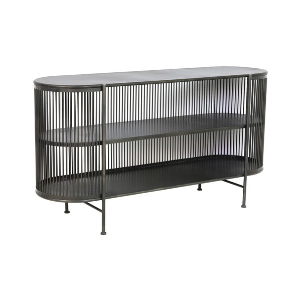 Melna metāla zemā kumode 149x80 cm Yinthe – Light & Living-image-2