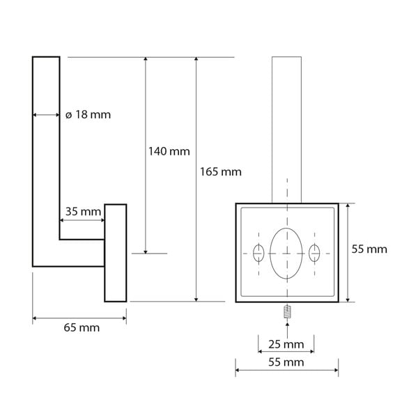 Misiņa tualetes papīra turētājs sudraba krāsā Sapho X-Square-image-1