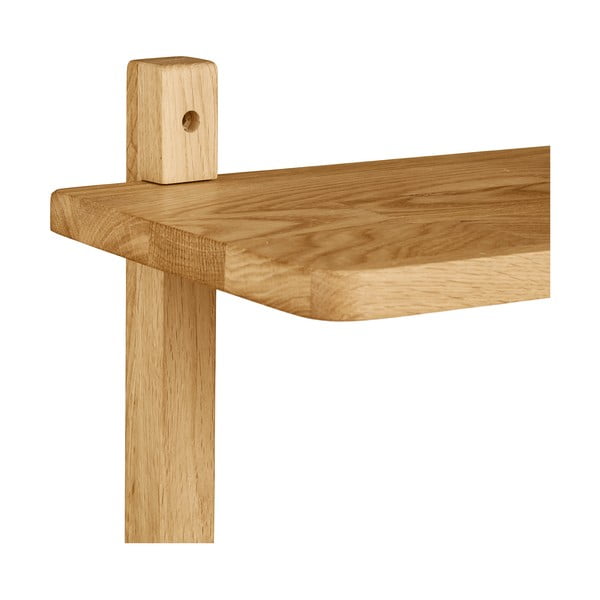 Dabīga toņa daudzlīmeņu ozola masīvkoka sienas plaukts 20 cm Townsville – House Nordic-image-4