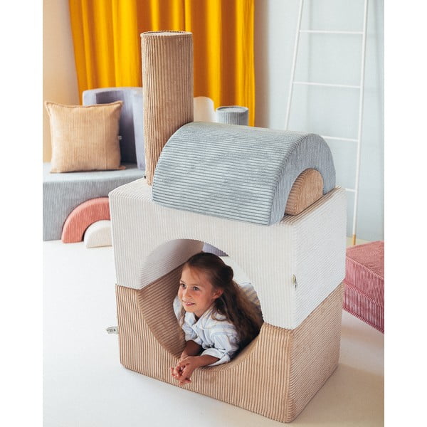 Krēmkrāsas velveta putu rotaļu laukums 75x49x37 cm Rainbow Montessori – Wigiwama-image-4