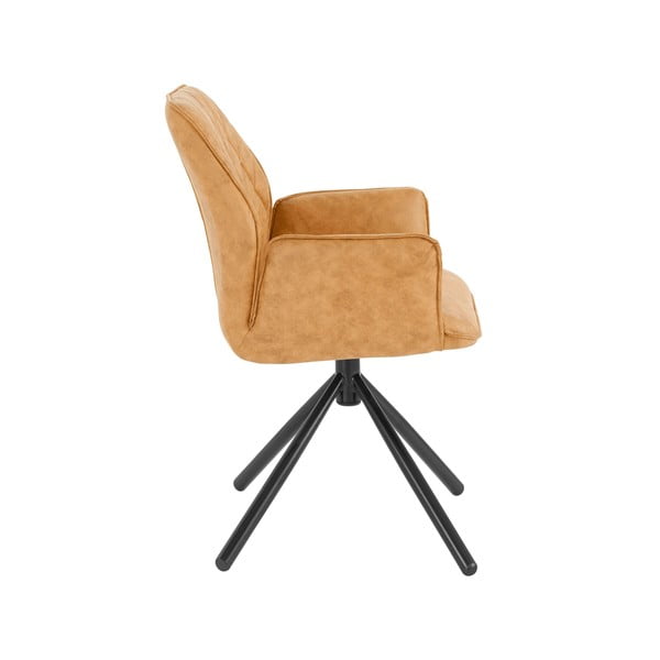 Dzelteni polsterēti ēdamistabas krēsli (2 gab.) Preston – Støraa-image-2