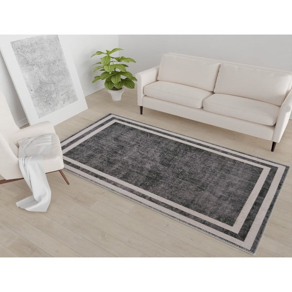 Pelēks/krēmkrāsas mazgājams paklājs 180x120 cm – Vitaus-image-1