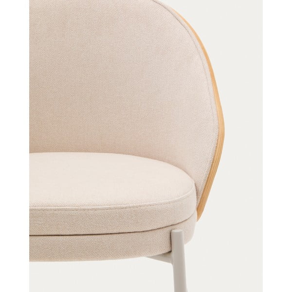 Krēmkrāsas/dabīga toņa pusdienu krēsls Eamy – Kave Home-image-1
