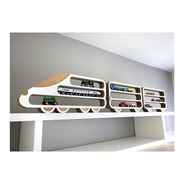 3 plauktu komplekts Unlimited Design for kids Locomotive and 2 cars-image-4