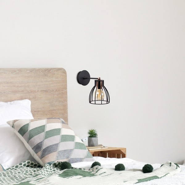 Melna/bronzas krāsas sienas lampa ø 15 cm Kemah – Opviq lights-image-1