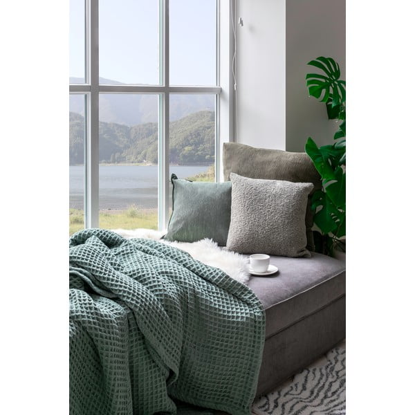 Brūni pelēka kokvilnas sega Tiseco Home Studio Waffle, 130 x 170 cm-image-1