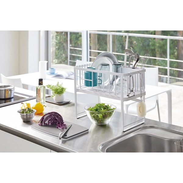 Divu līmeņu metāla trauku žāvētājs Tower – YAMAZAKI-image-1