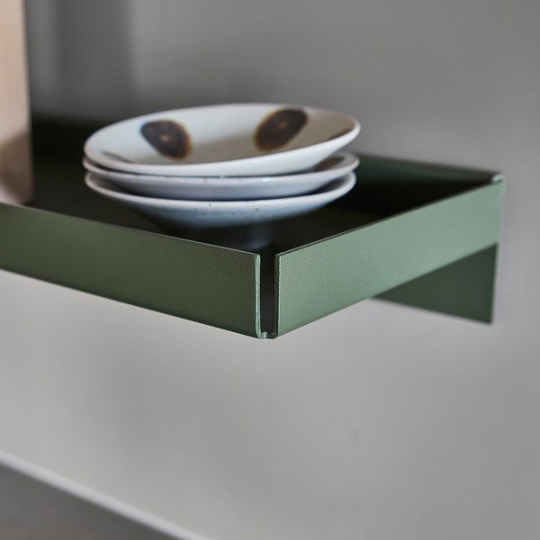 Tumši zaļš metāla sienas plaukts 50 cm Bakku – OYOY Living Design-image-2