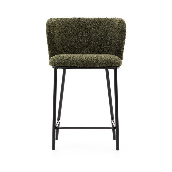 Zaļš bāra krēsls (sēdekļa augstums 65 cm) Ciselia – Kave Home-image-2