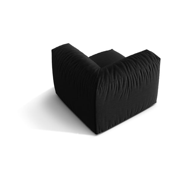 Melna modulārā dīvāna daļa (ar maināmu stūri) Martina – Micadoni Home-image-3