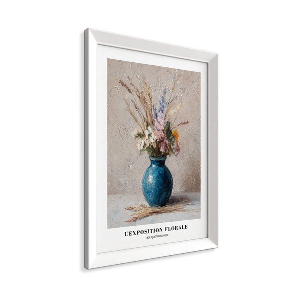Drukāta glezna ar rāmi 56x75 cm Blue Vase – Styler-image-4